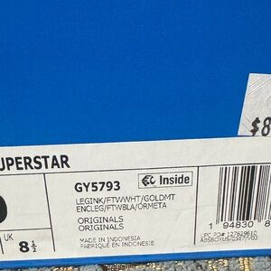 Adidas Originals Superstar Box in Blue and White